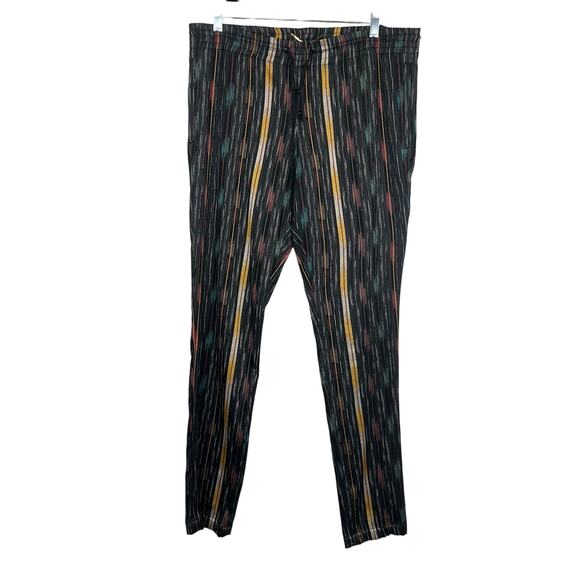 Saint Laurent Paris Cotton Blend Ikat Print Elastic Waist Jogger Pant FR 38 - Picture 1 of 8